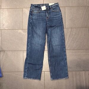 NWT American Eagle Curvy Stovepipe stretch Blue Jeans, medium indigo, 8 long